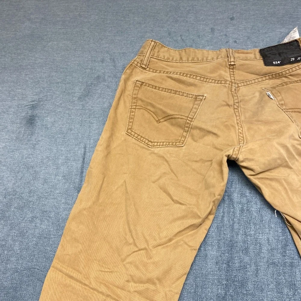 Levi's 514 Jeans Men 29x30 Brown Soft Washed Twill Comfort Everyday Straight Leg